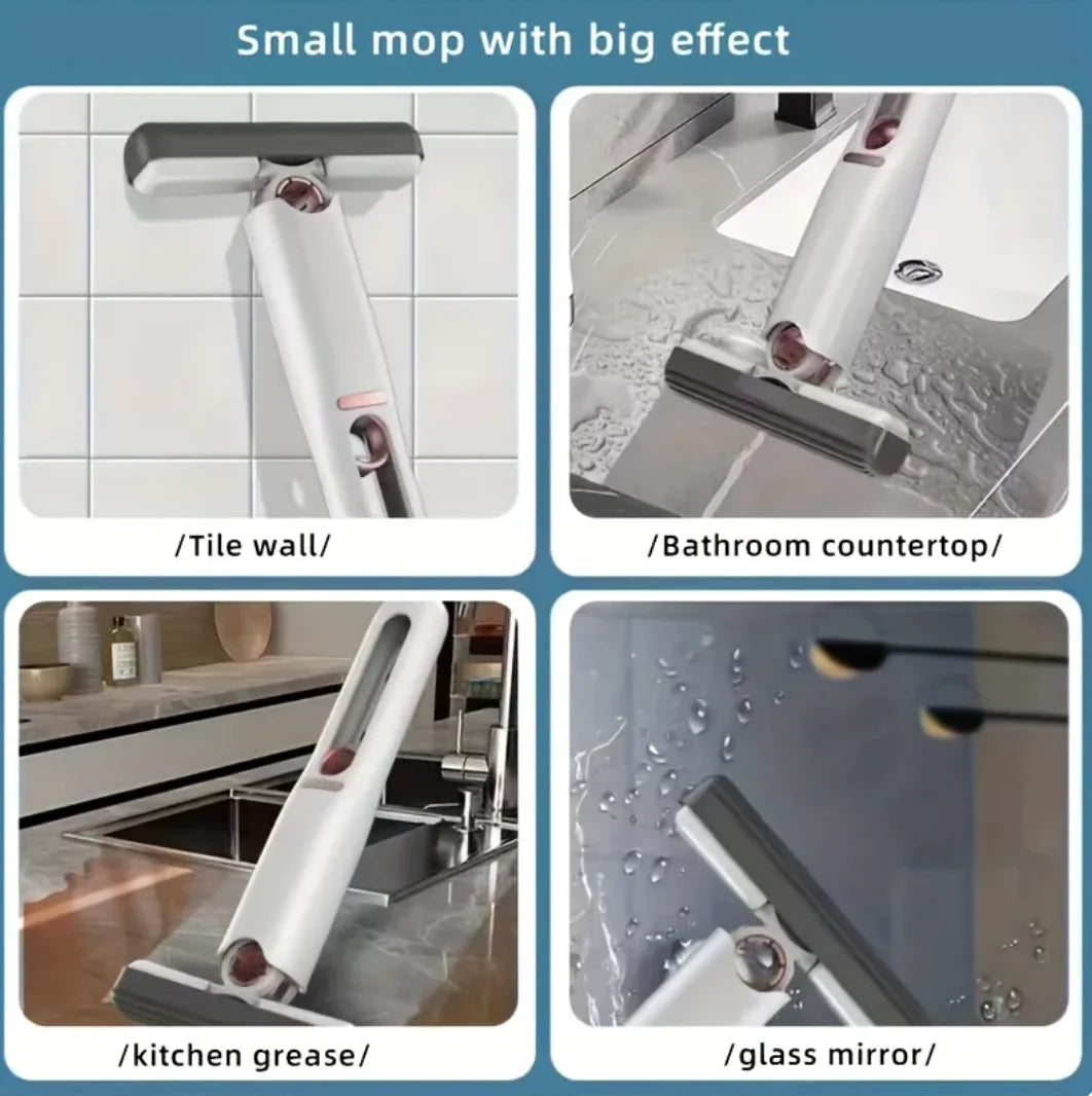 Ecoplix™_Mini Self-Squeeze Portable Sponge Mop